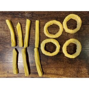 Vintage 1987 MTC Burger King Onion Rings Rubber Fries Realistic Play Food Lot